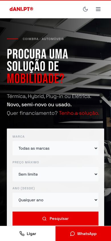 dANI.PT — versão telemóvel