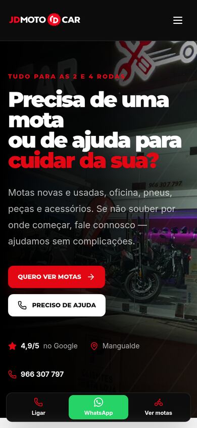 JD Motocar — versão telemóvel