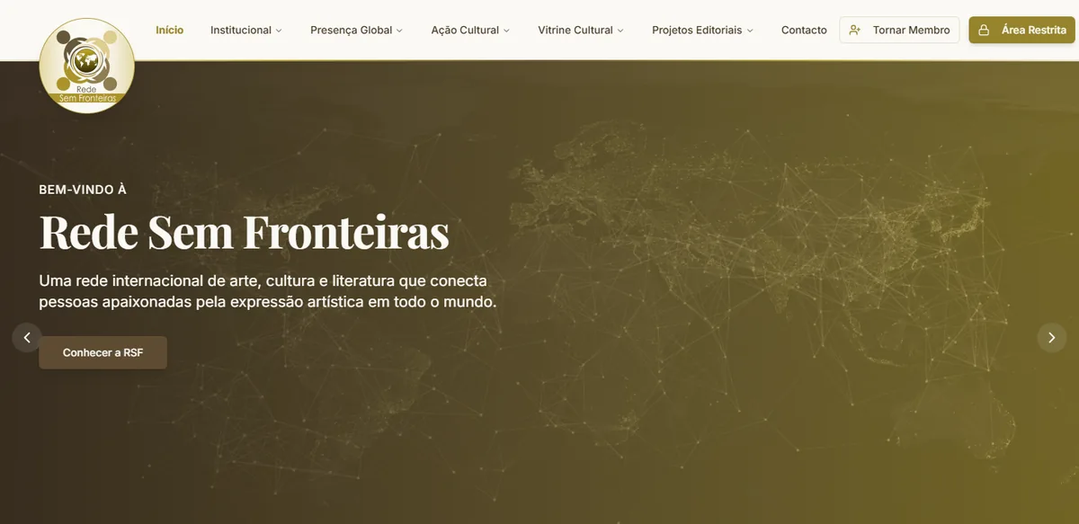 Página inicial de Rede Sem Fronteiras