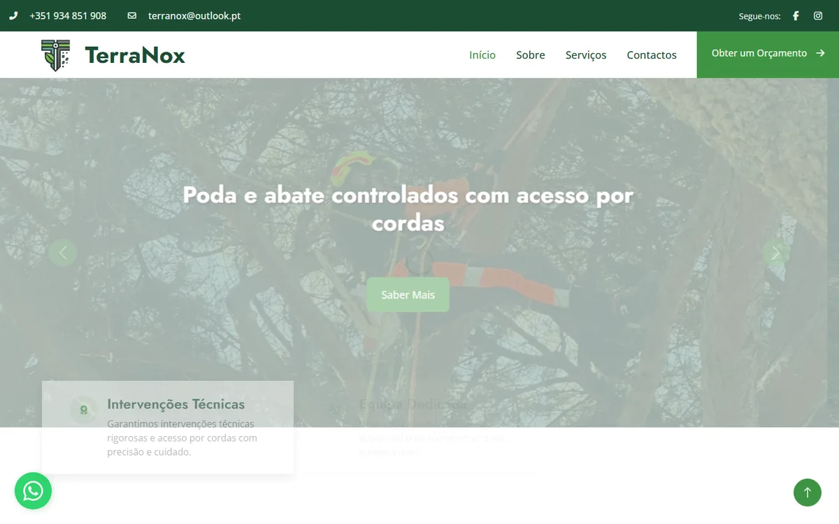 Página inicial de TerraNox